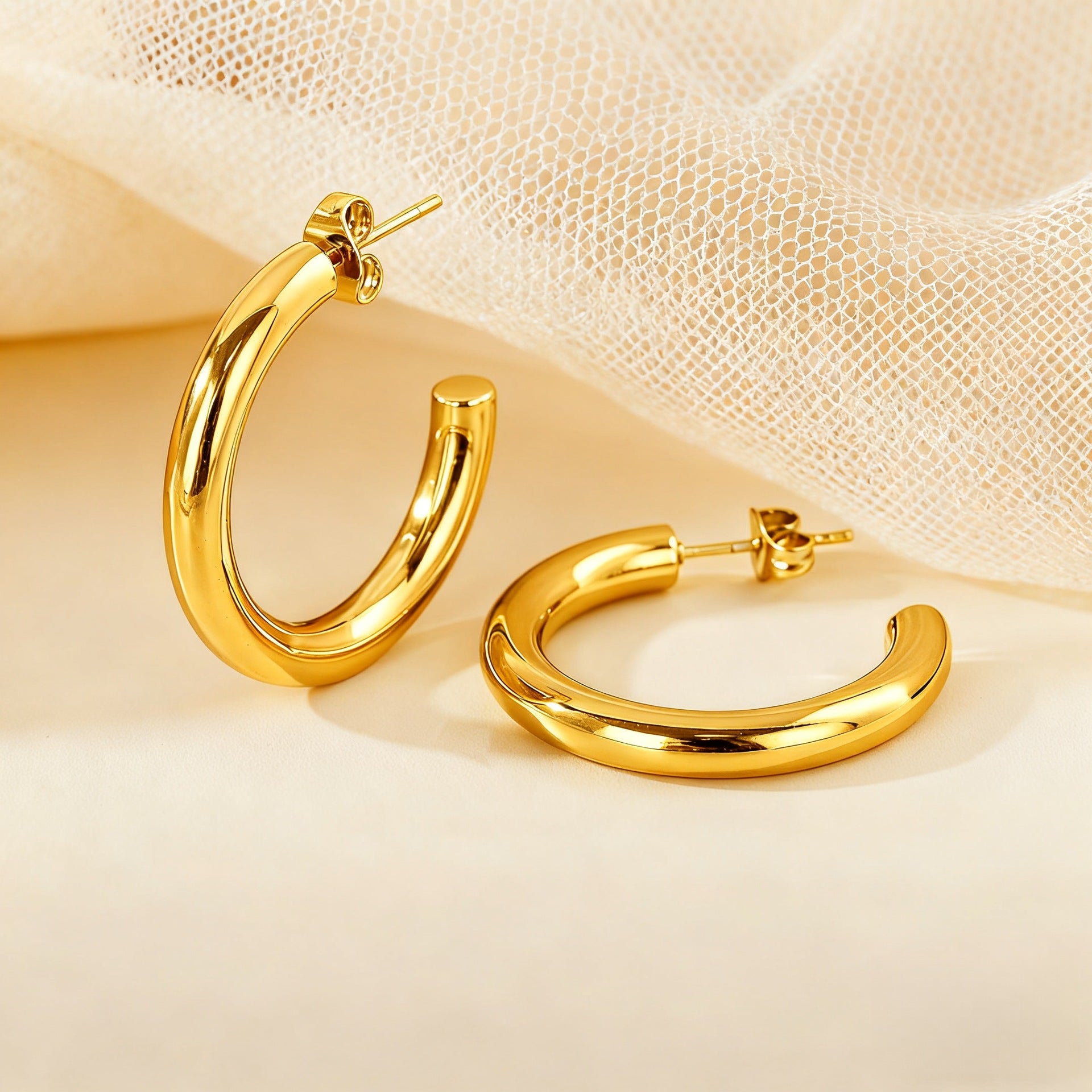 Wholesale Steel titanium hoop earrings