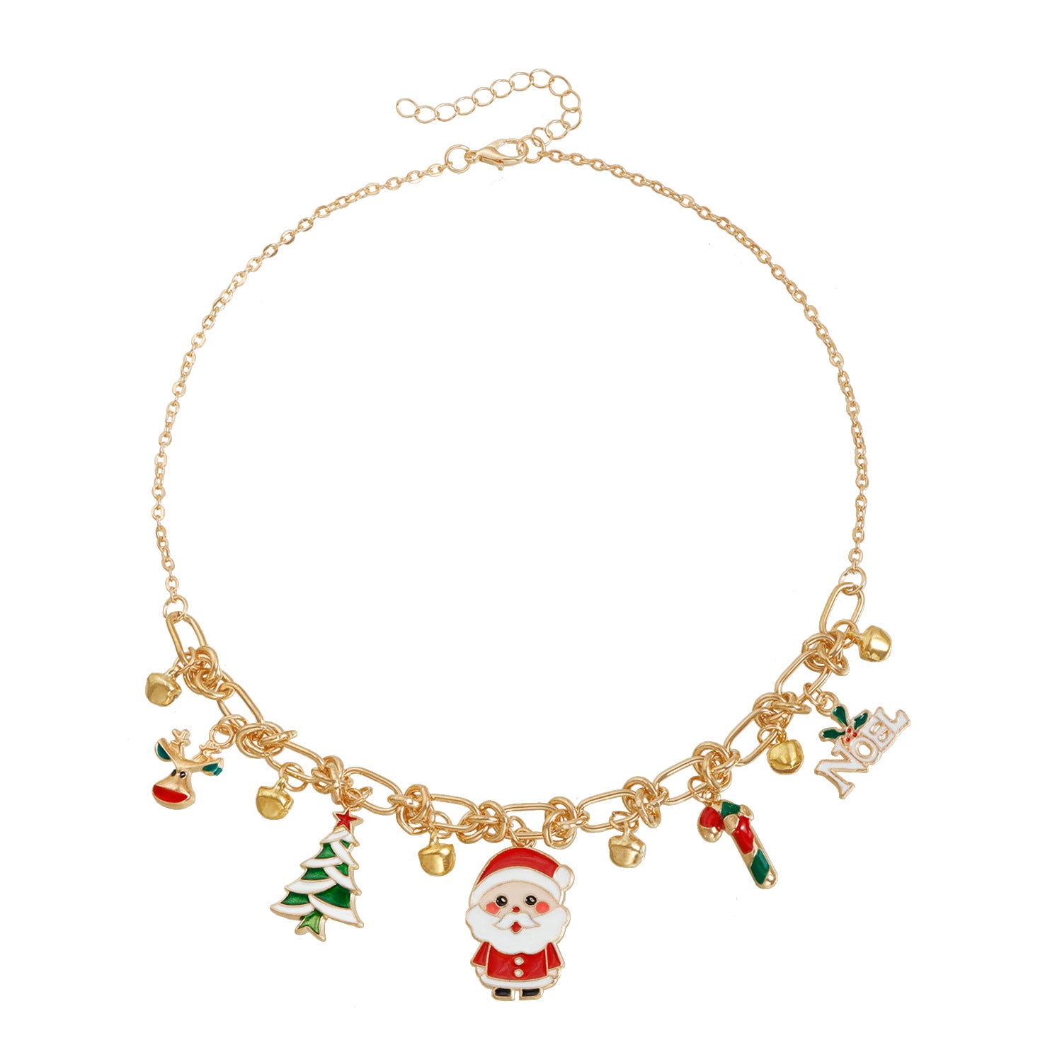 Wholesale Christmas  colorblock style choker necklace set