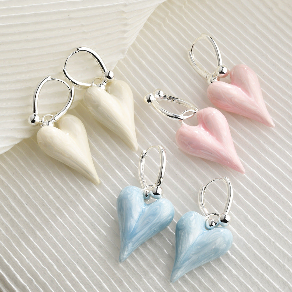 Wholesale  Light Luxury Heart Earrings