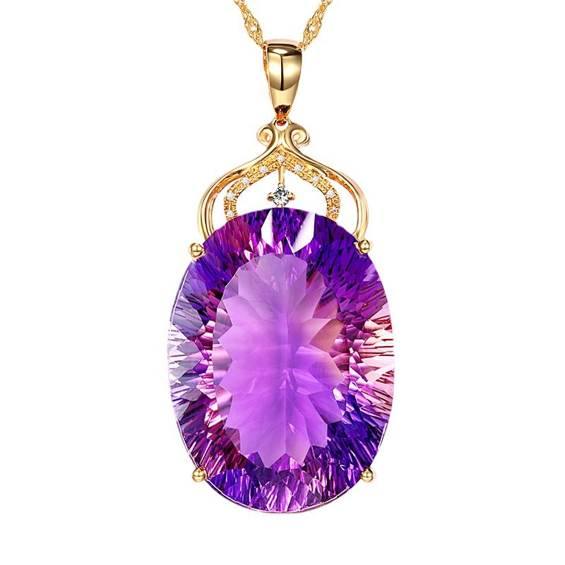 Wholesale  ladies pendant necklace  high sense amethyst necklace