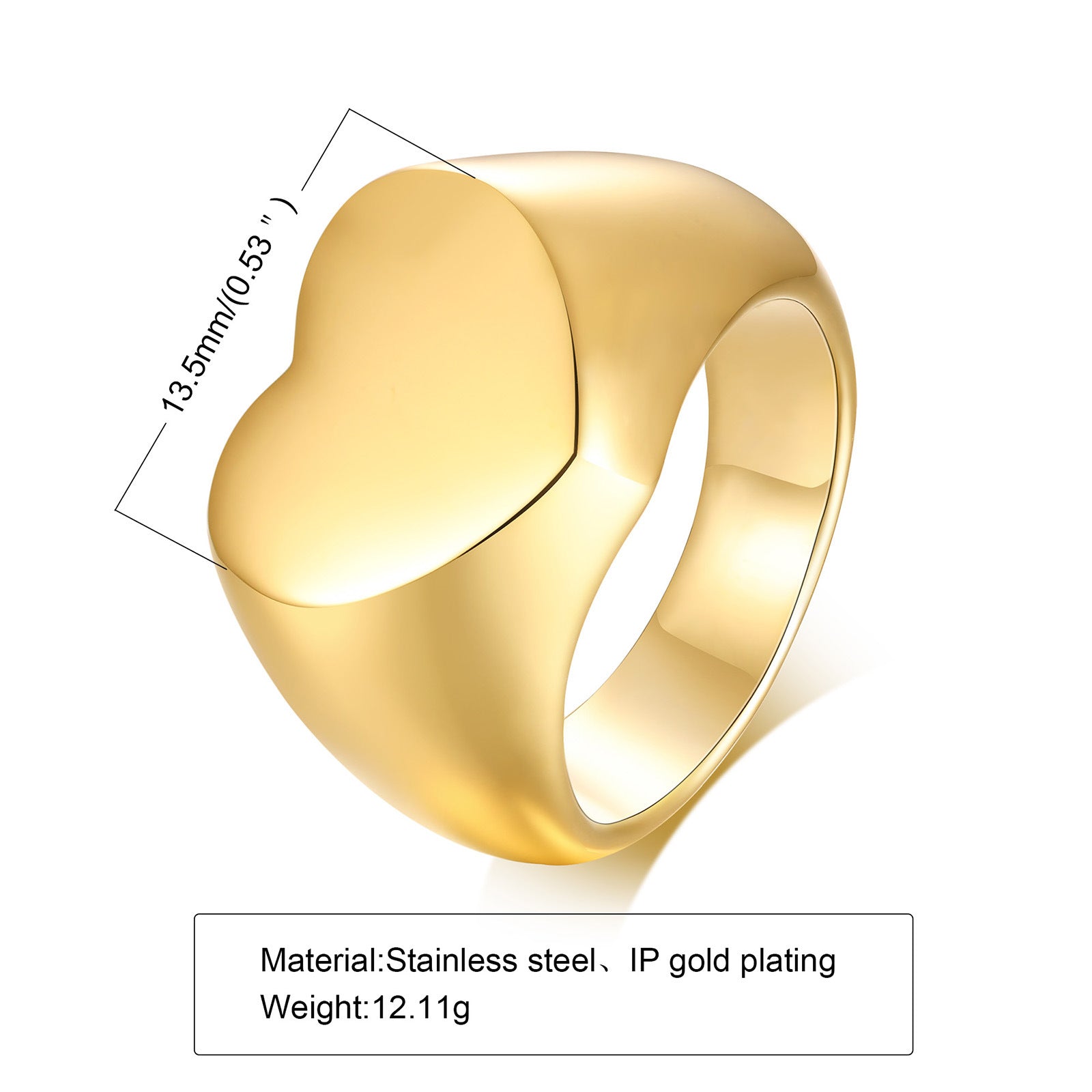 Wholesale Ring Stainless Steel Unisex Seal Gold Glossy ACC-RS-HuaLanXin005