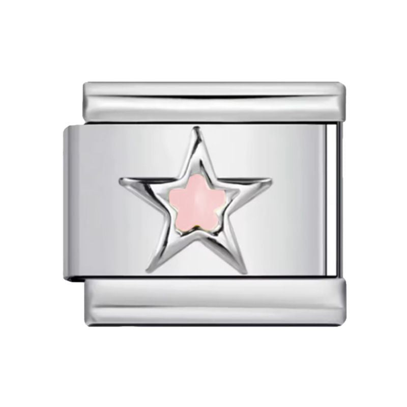 Wholesale Italian Charm Bracelet 9mm DIY Splicing Heart Star Stainless Steel Composable Bracelet