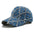 Wholesale Ripped Leopard Washed Diamond Rhinestone Fashion Baseball Cap