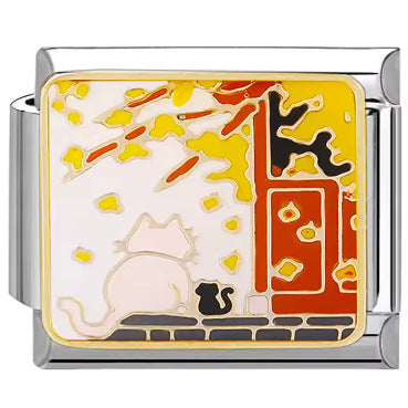 Wholesale Italian Charm Bracelet 9mm DIY Splicing Removable Color Cat Stainless Steel Composable Bracelet