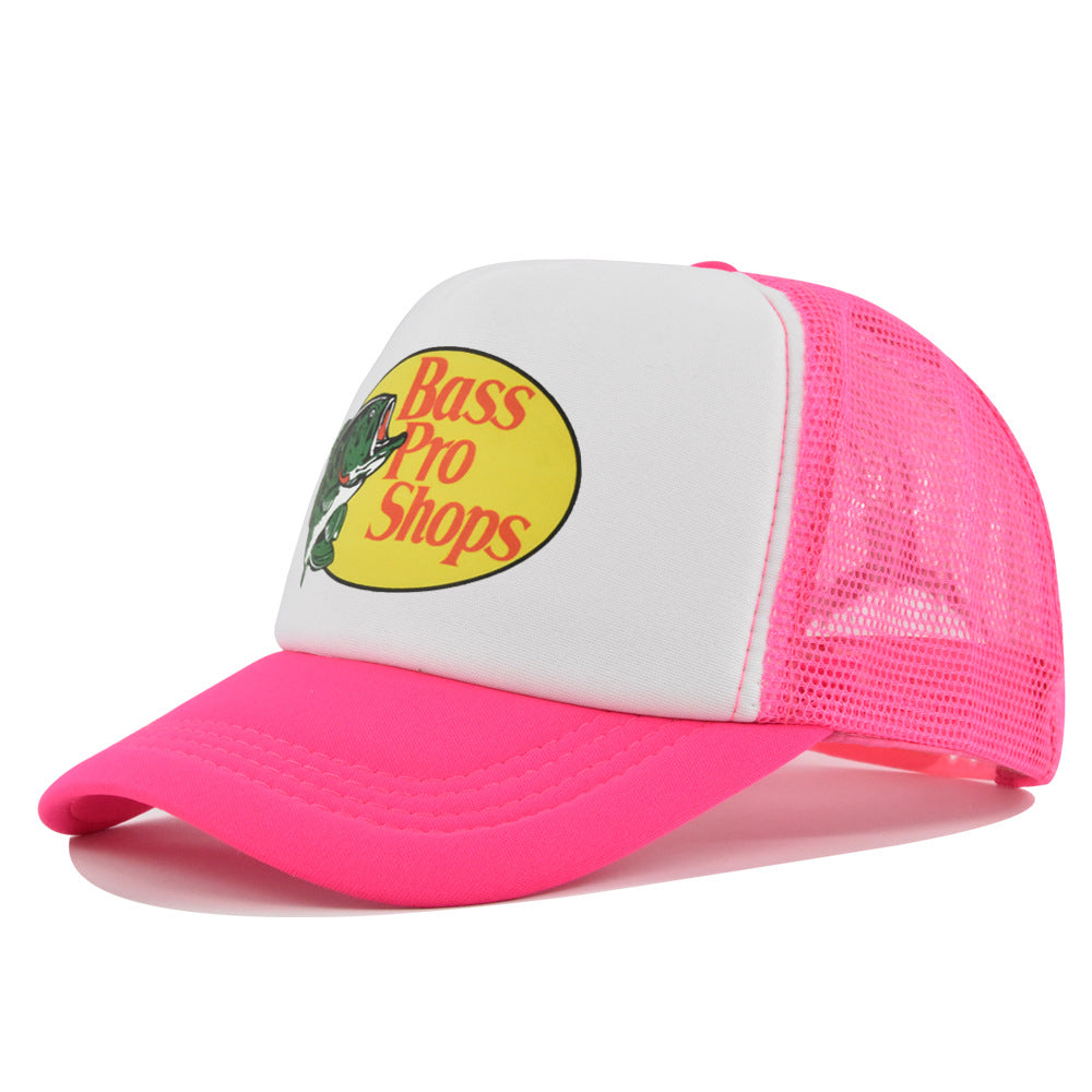 Wholesale Printed fish silk screen cap summer net Hat