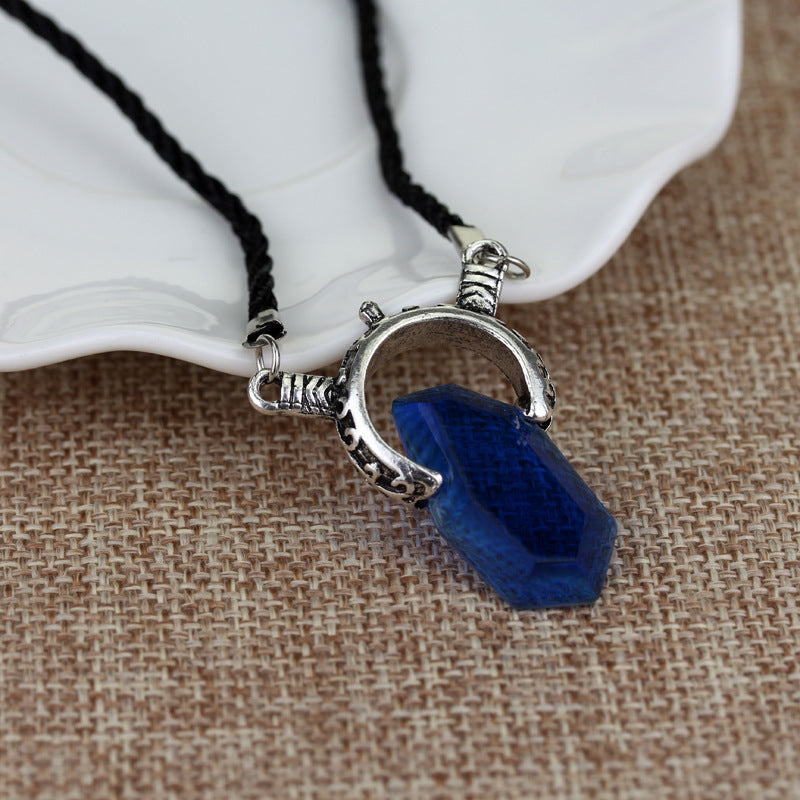 Wholesale Devil' s Cry Alloy  Stone Resin Pendant Necklace