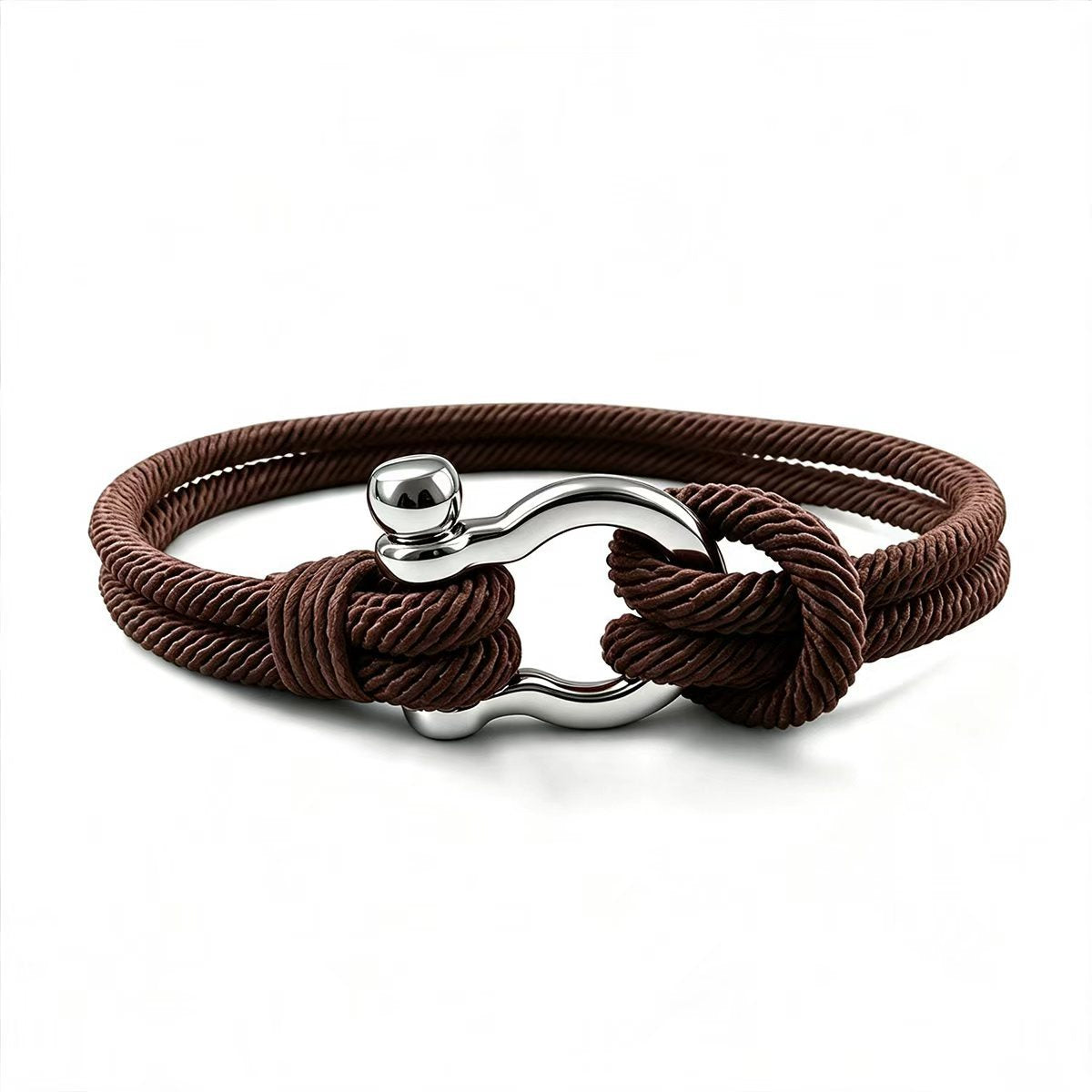 Wholesale Handmade Alloy Black Rope Bracelet With Horseshoe Buckle Unisex Fashion Accessory Gift