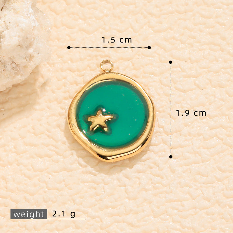 Wholesale  sun  moon stars  girl series  dripping DIY pendant