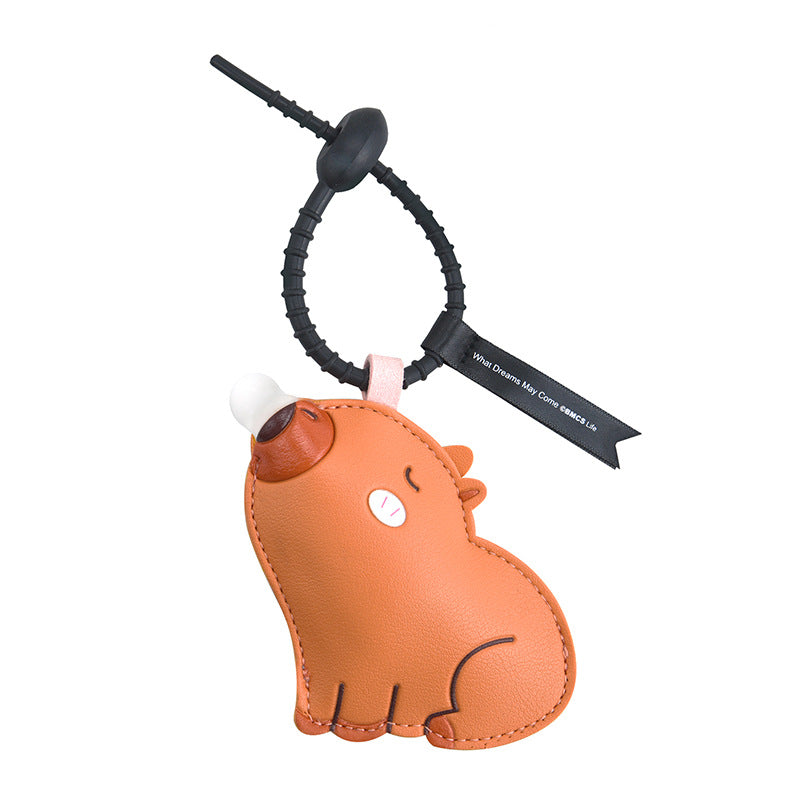 Wholesale Trendy Panda Bubble Blowing Keychain Pendant PU Cartoon Design Decorative Bag Charm Gift For Teens