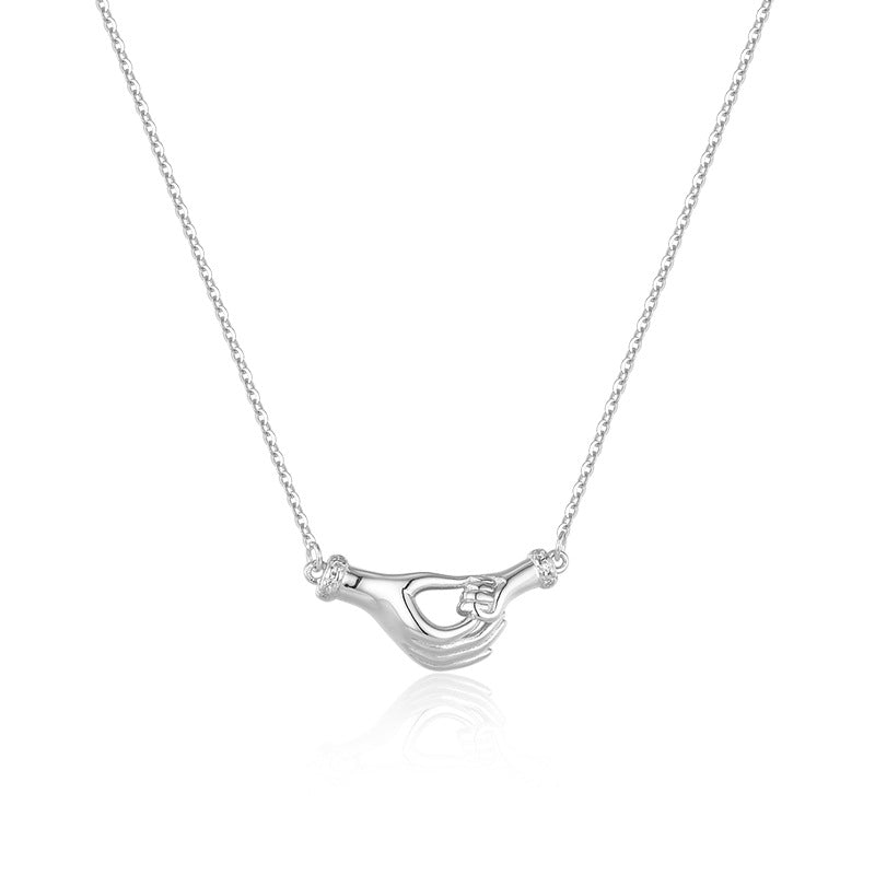 Wholesale Maternal Love Eternal Necklace Female S925 Sterling Silver Light Luxury Zircon Pendant Necklace