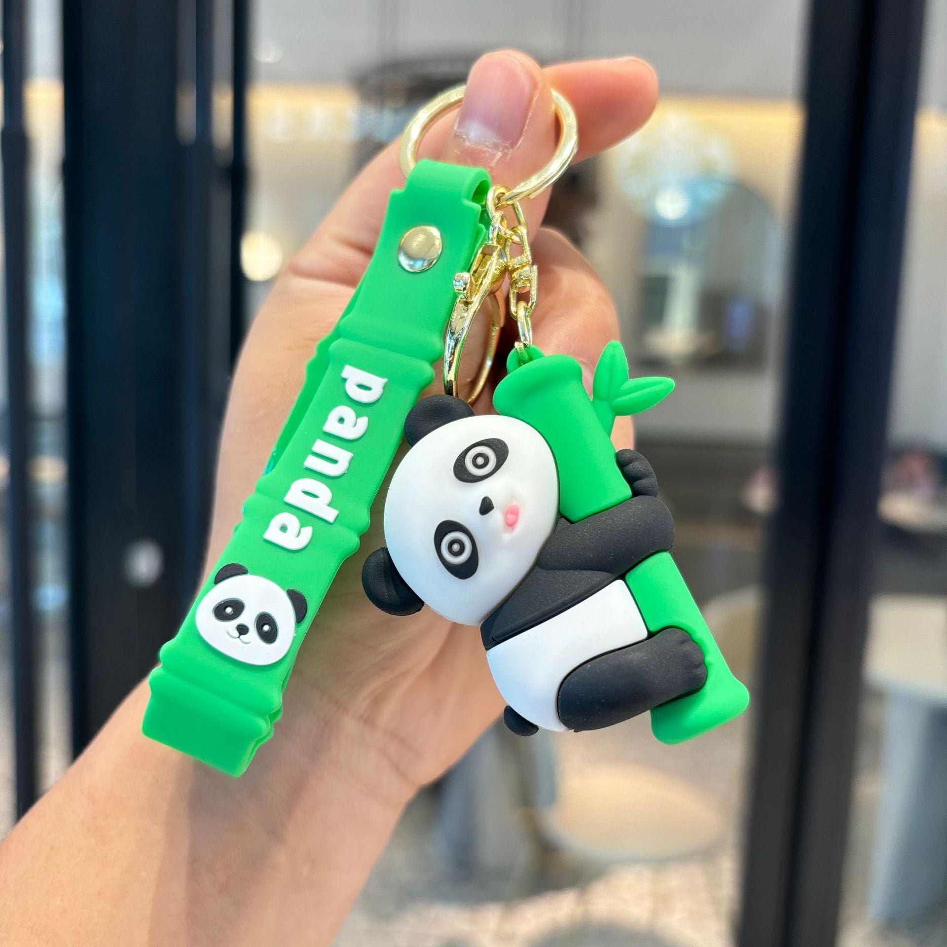 Wholesale Cartoon Little Panda Keychain Pendant Pvc Panda Doll Keychain