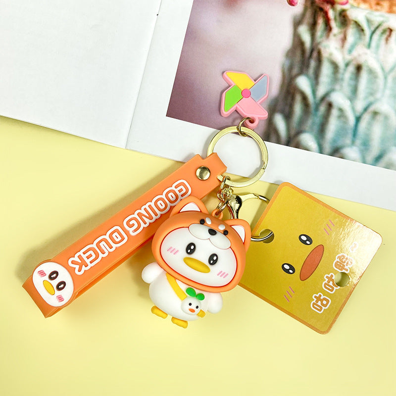 Wholesale Cartoon Cute Duck PVC Keychains ACC-KC-Chaow006