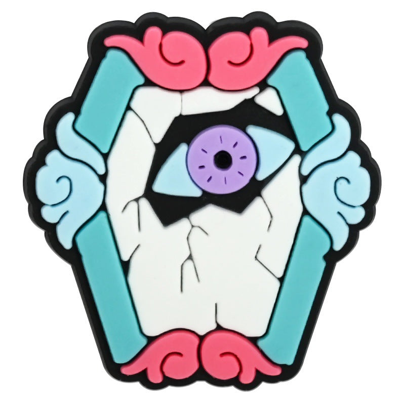 Decorazione casuale all'ingrosso della fibbia della scarpa di gomma morbida del PVC della serie della strega da 100 pezzi