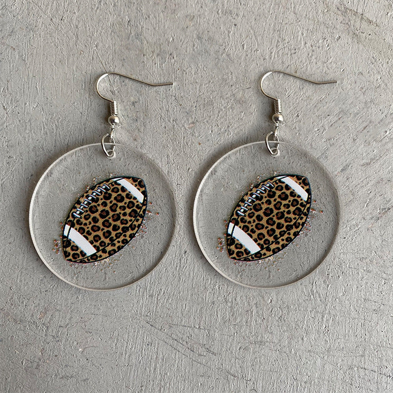 Wholesale Skull Football Bat Motorcycle Acrylic Earrings ACC-ES-HY008