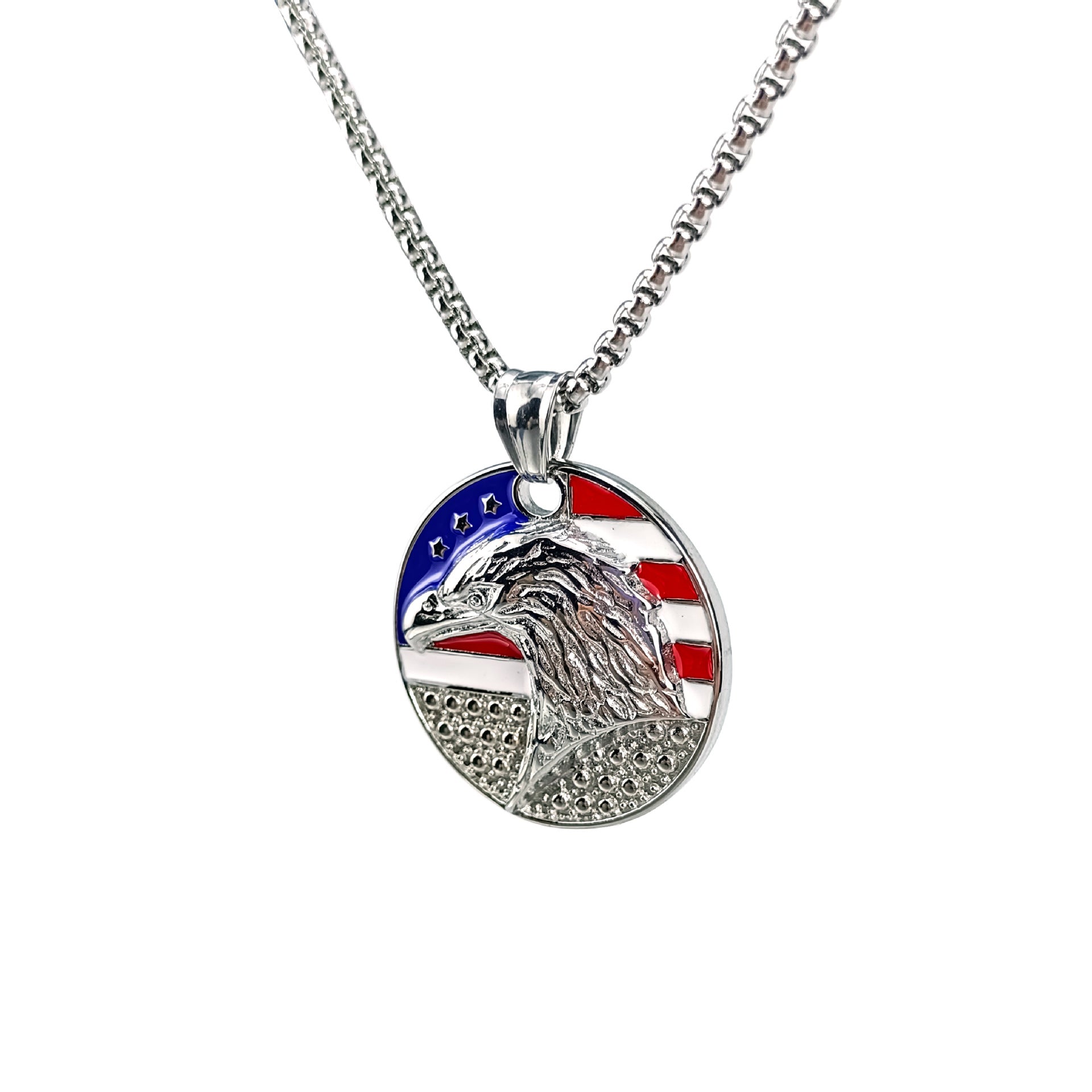 Wholesale Hip Hop Eagle Stainless Steel Necklace ACC-NE-Ruig008