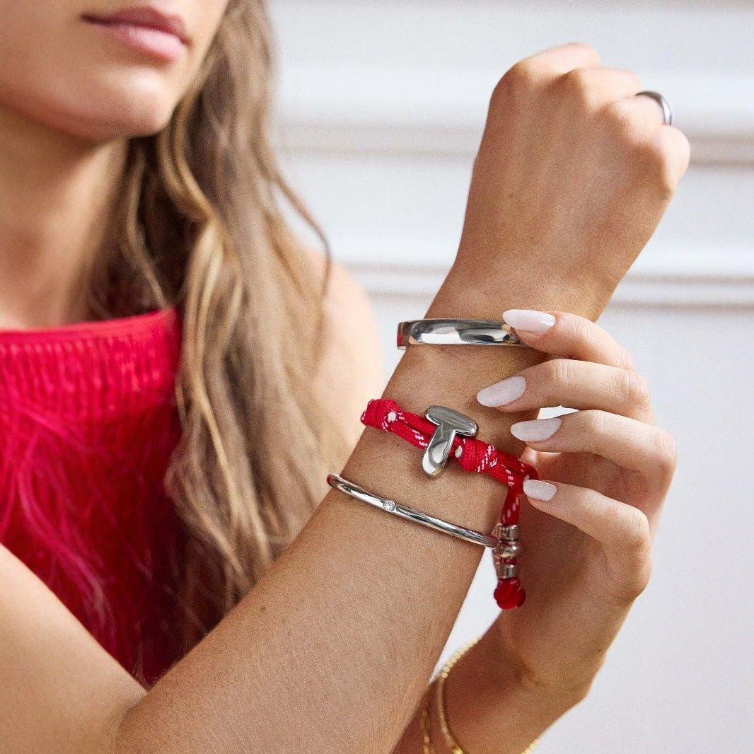 Wholesale Colorful Braided Rope Bracelet Colorful Beaded Love Pendant Buckle Bracelet