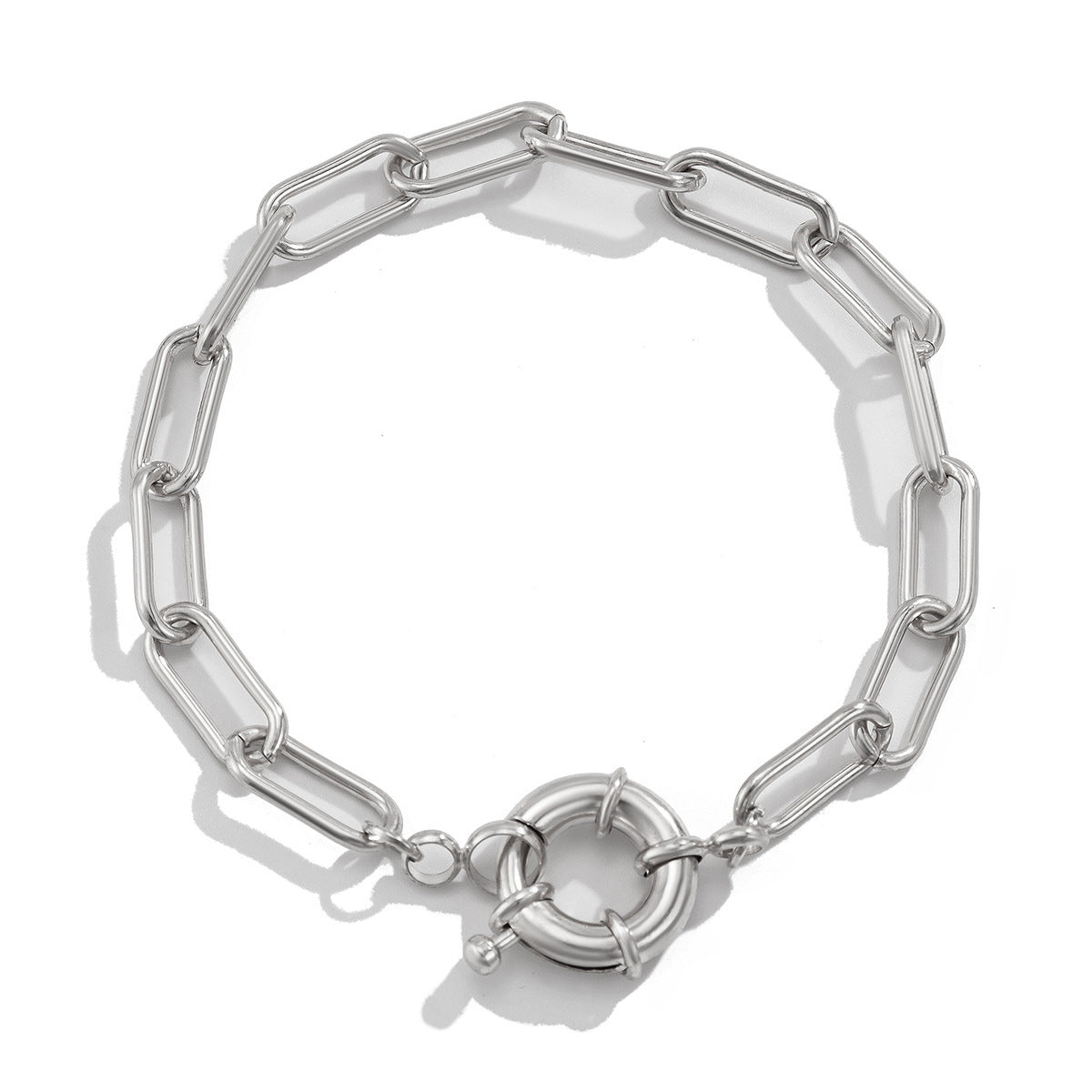 Wholesale Metal Snake Bone Chain Necklace Geometric Chain Spring Clasp Bracelet Necklace