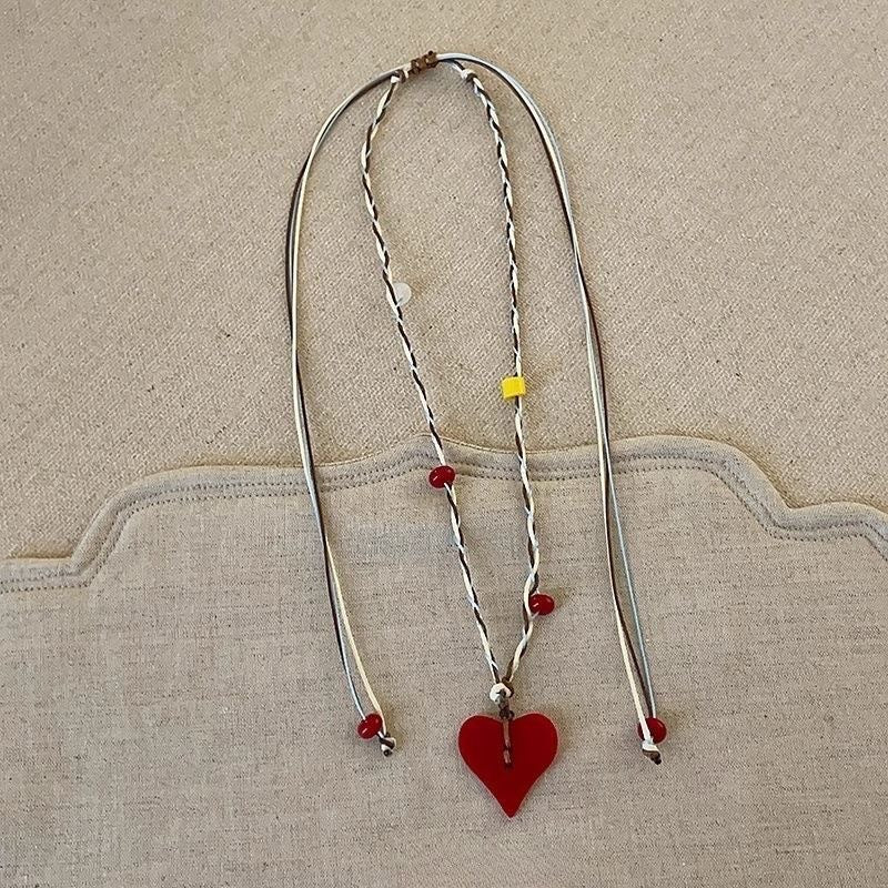 Wholesale  colorful small flower pendant clavicle chain