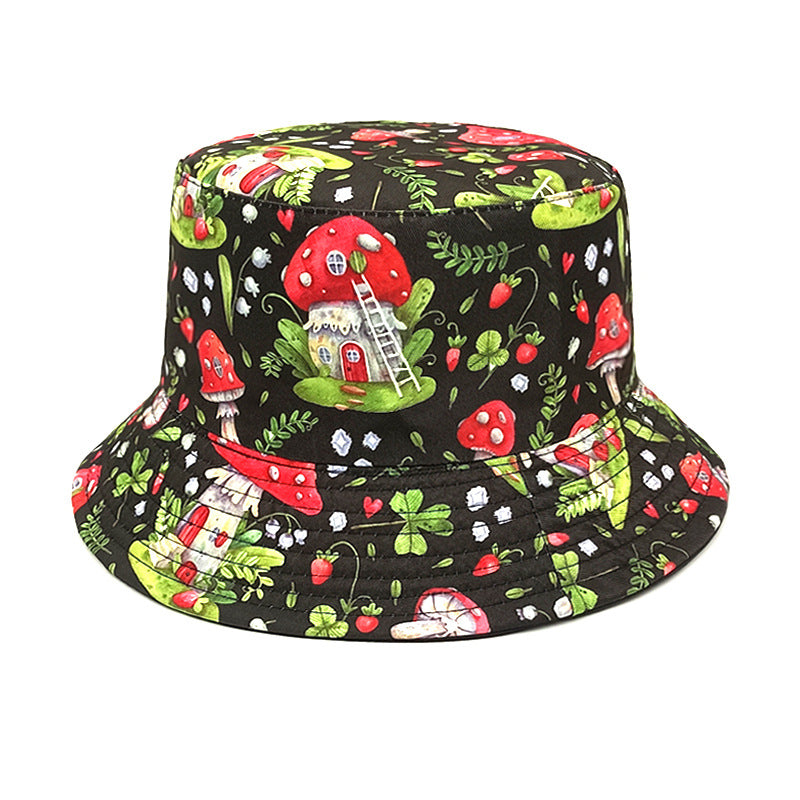 Wholesale Colorful Mushroom Pattern Bucket Hat ACC-HT-ShunMa003