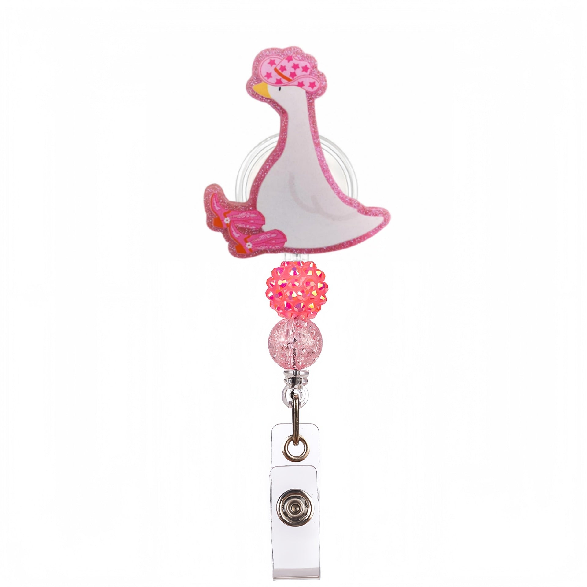 Wholesale Acrylic Glitter Medical Beaded Diamond Ball Bow Badge Reels Keychains