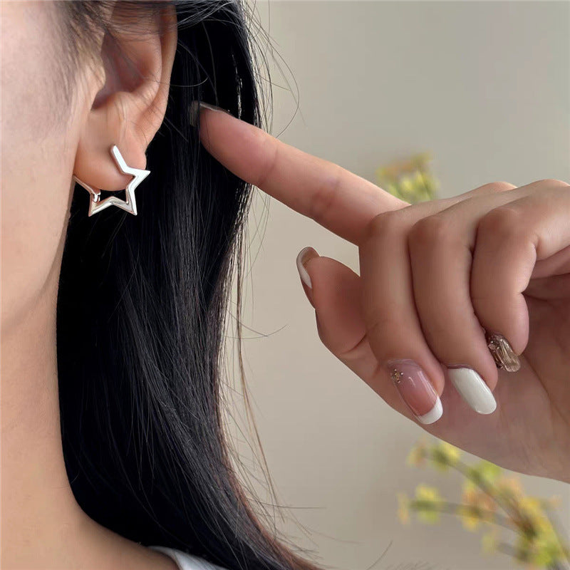 Wholesale Five-pointed Star Ear Buckle Earrings