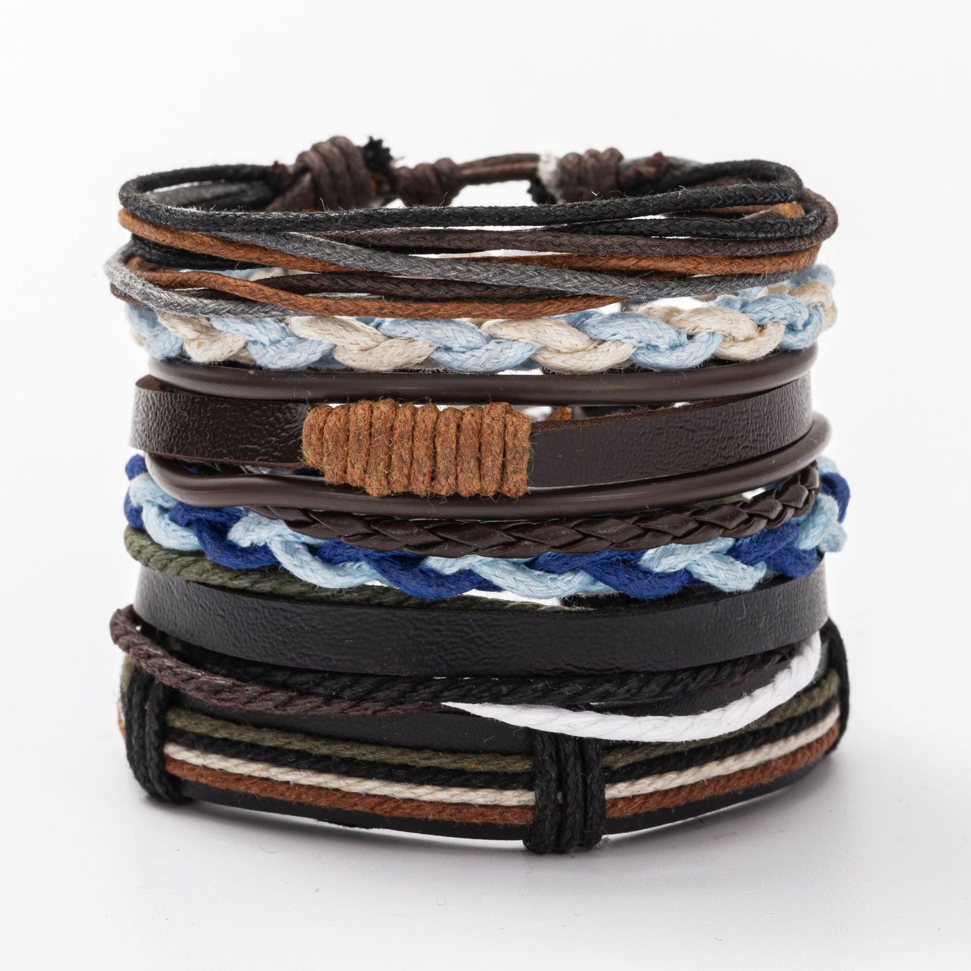 Wholesale Retro Multi-layer Alloy Leather Bracelet