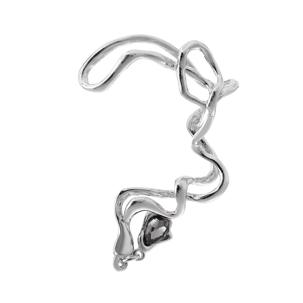 Wholesale Trendy Irregular Water Drop Earrings Alloy Hole-Free Fashion Accessory