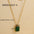 Wholesale Light Luxury  Stainless Steel Necklace Square Zircon Pendant  Clavicle Chain