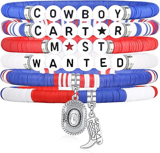 Wholesale  Layered Bracelet Set Western Cowboy Bracelet Set Friendship Gift Cowboy Elastic Bracelet  Accessories
