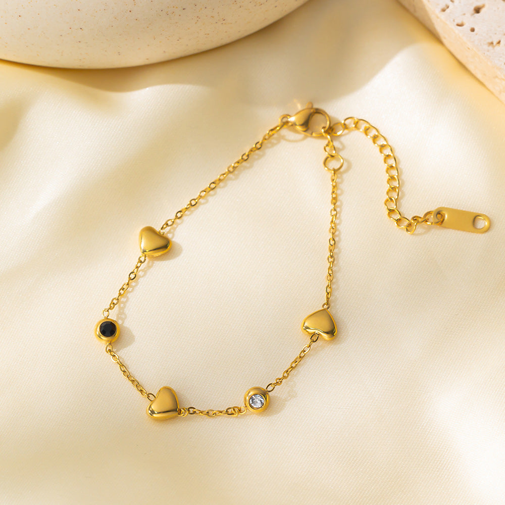 Wholesale 18K Gold Stainless Steel Diamond Bracelet ACC-BT-QiYun008