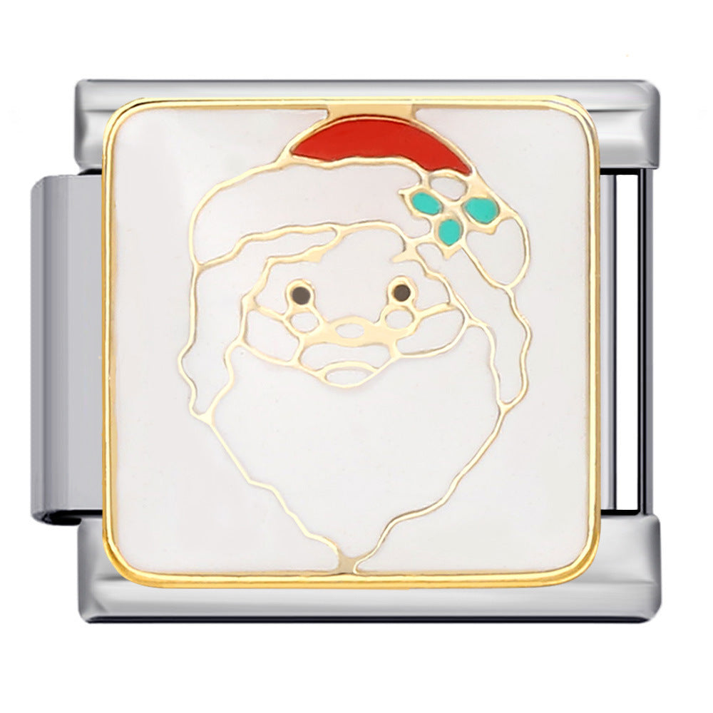 Wholesale Italian Charm Bracelet 9mm DIY Christmas-themed   Creative Stainless Steel Composable Bracelet