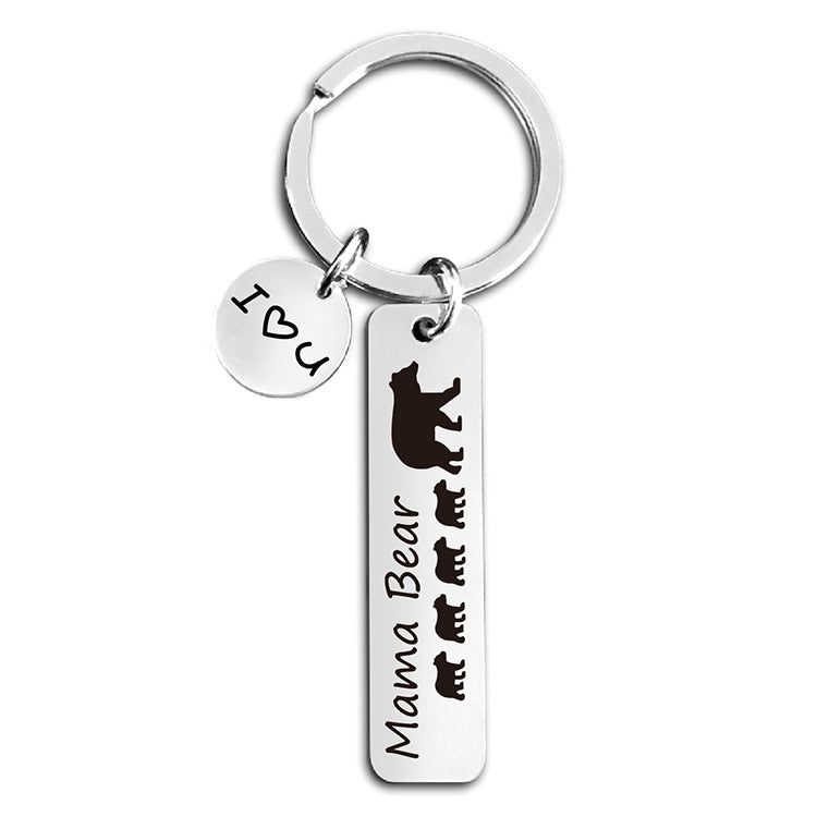 Wholesale Mama Bear Mother's Day Gift Metal Keychains ACC-KC-Ganggu017