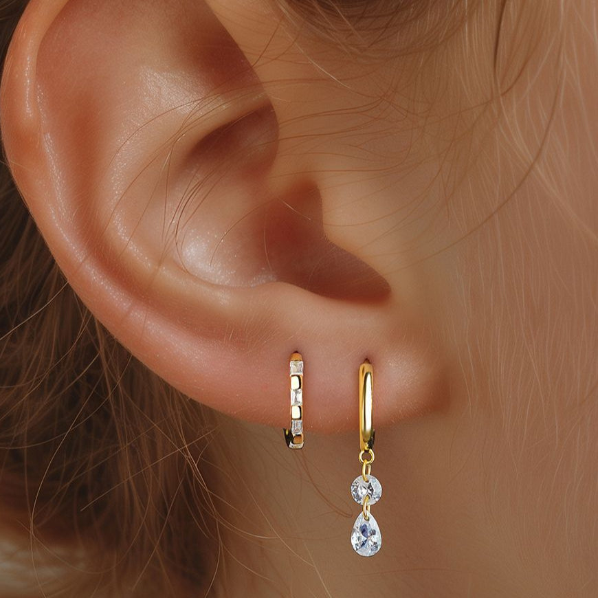 Wholesale S925 sterling silver light luxury diamond cross earrings