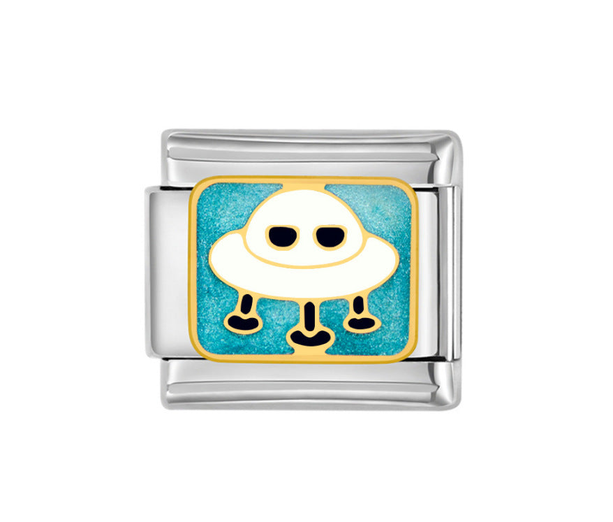 Wholesale Italian Charm Bracelet 9mm DIY Strap Pattern Creative Stainless Steel Composable Bracelet