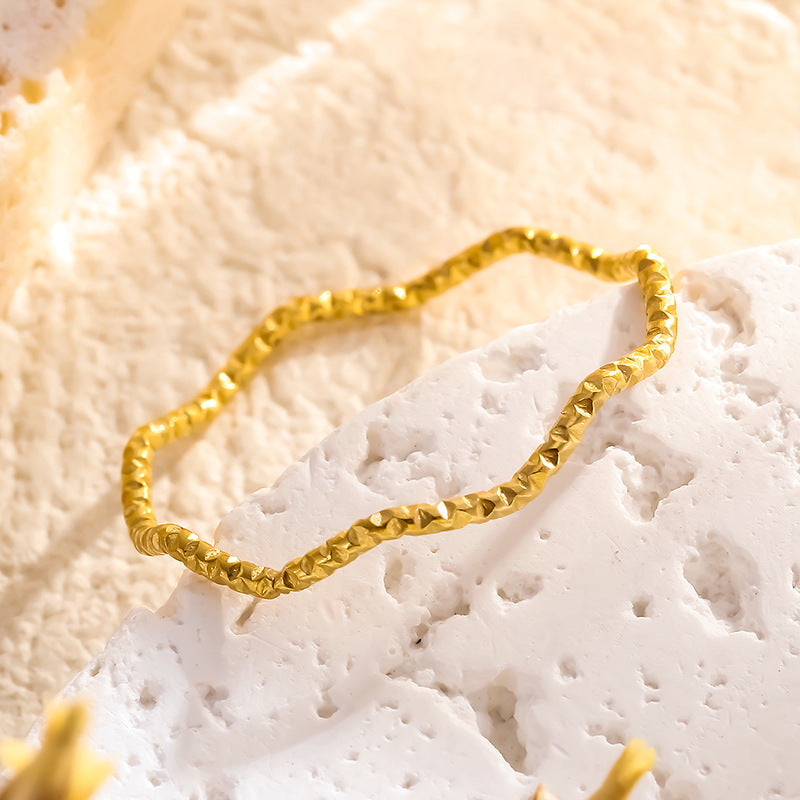 Wholesale Titanium Steel Wave Ring