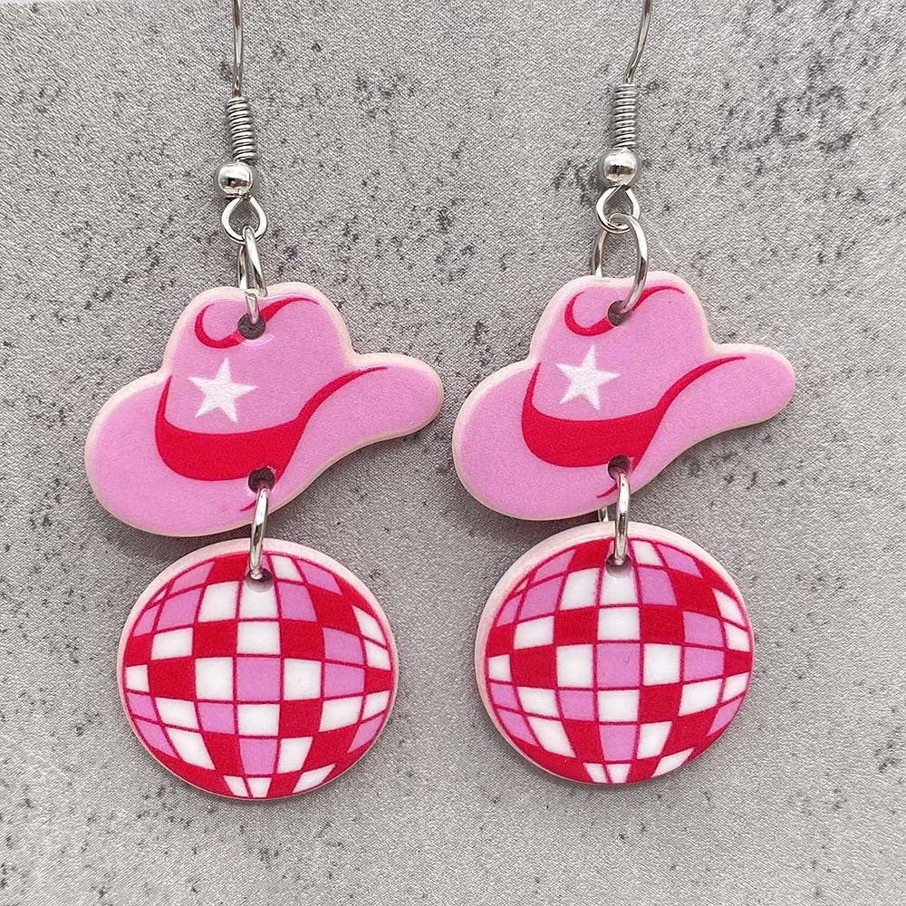 Wholesale Western Cowboy Style Acrylic Earrings ACC-ES-AnDao017