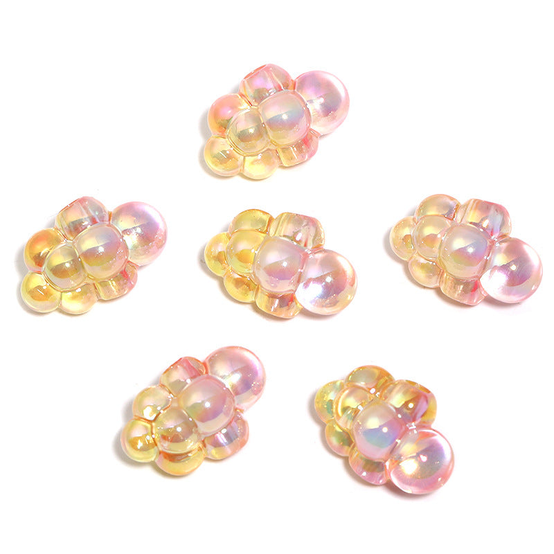Wholesale  100pcs/pack color-transmitting gradient clouds Acrylic Beads DIY Bead Accessories