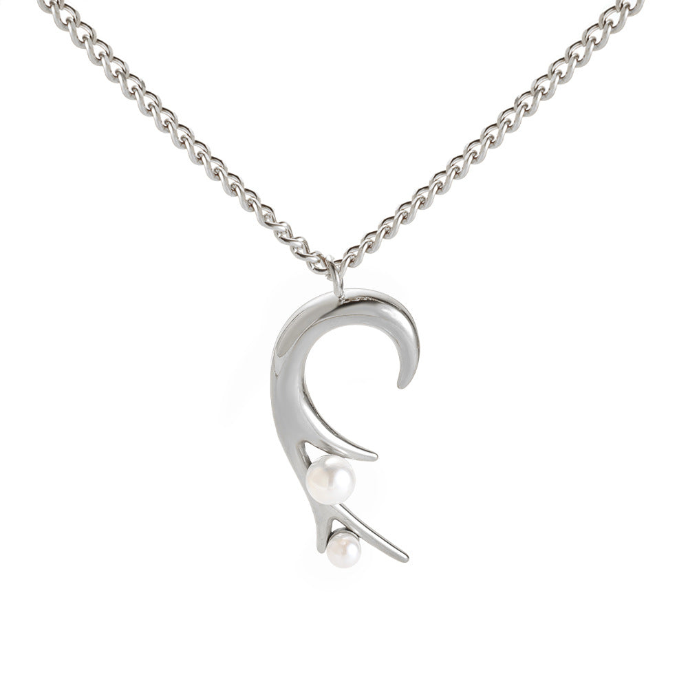 Wholesale Steel Titanium Man-Mada Pearl Necklace