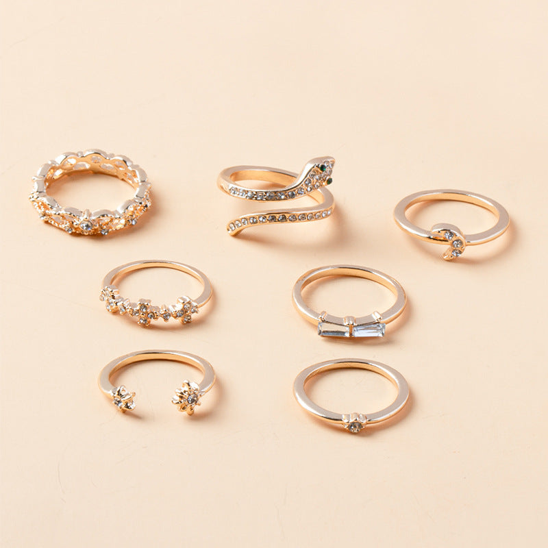 Wholesale  Bohemian Ring 7 Pieces Combination Set