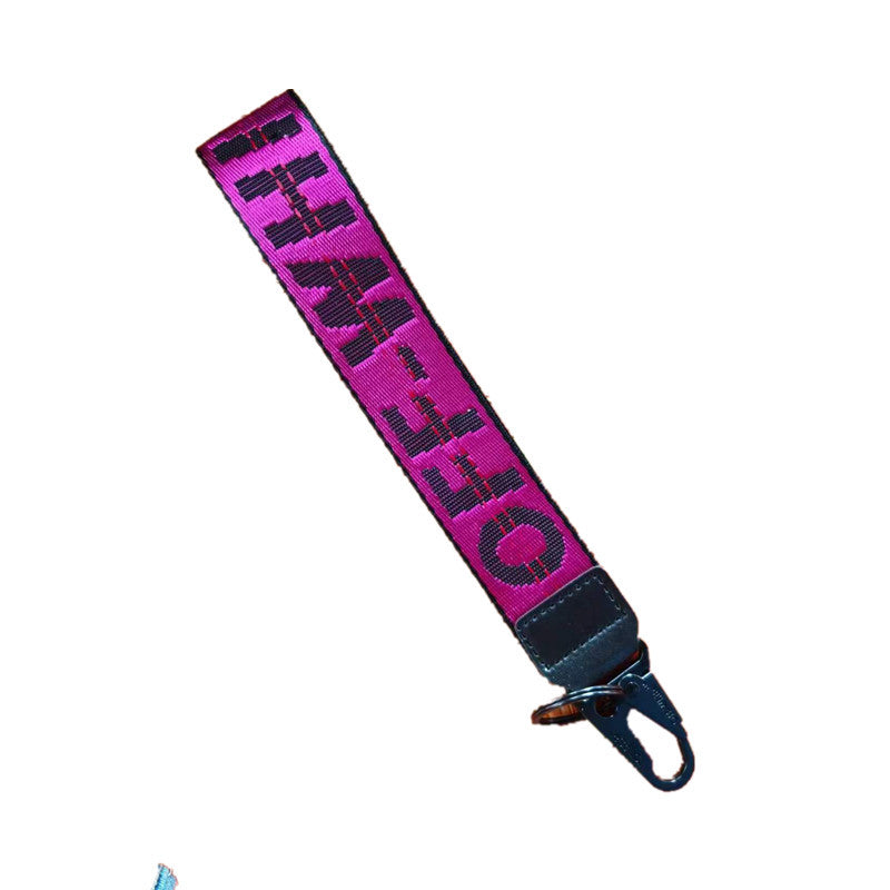 Wholesale Canvas letter lanyard keychain