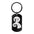 Wholesale  horror black stainless steel cartoon lettering keychain