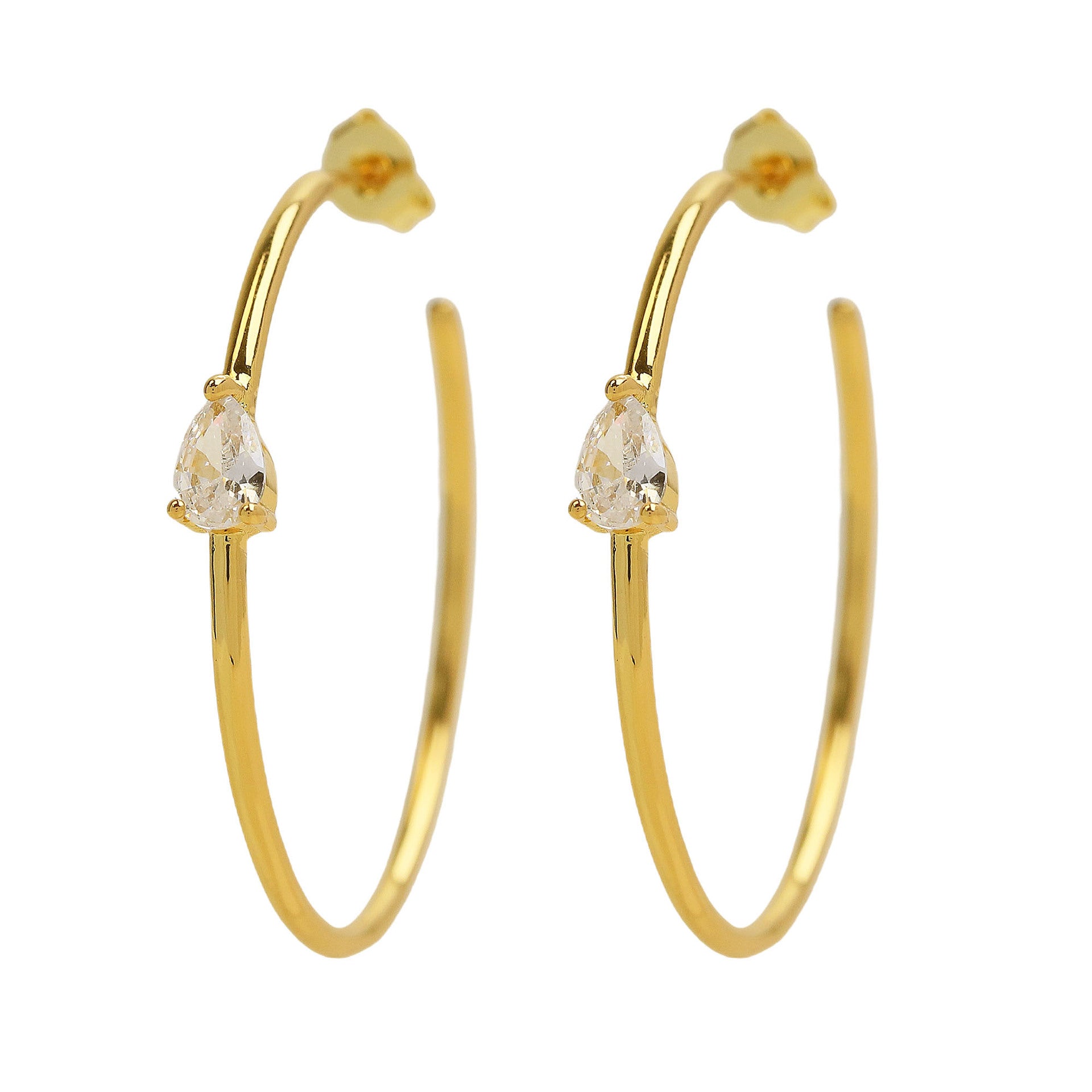 Wholesale 18k Golden Brass 30mm  Earrings