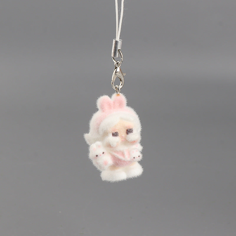 Wholesale Creative flocked  keychain