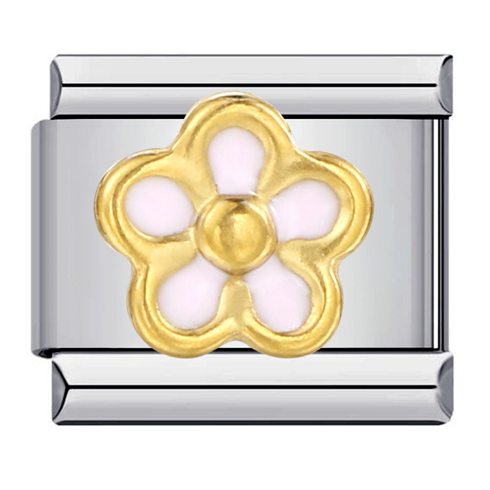 Wholesale Italian Charm Bracelet 9mm DIY Splicing Removable Colorful Smiley Flower Stainless Steel Composable Bracelet