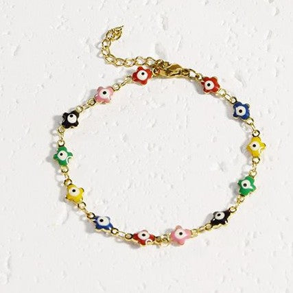 Wholesale Stainless Steel 18K Turkish Devil's Eye Bracelet