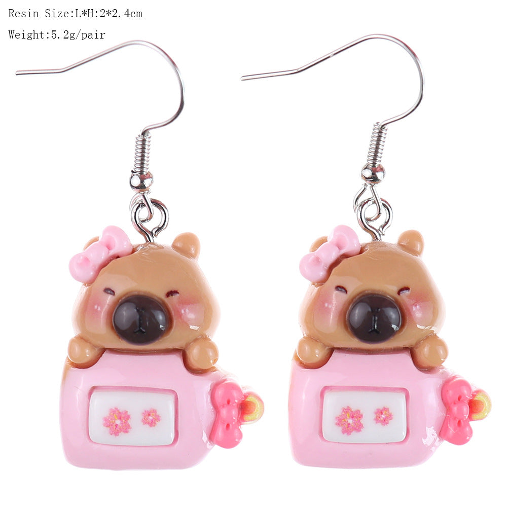 Wholesale  Cute Cartoon Peach Earrings