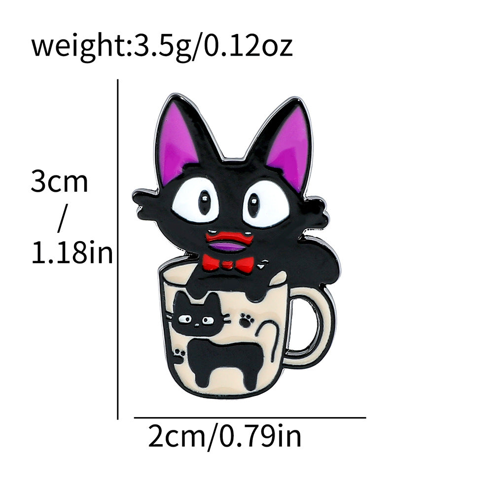 Wholesale Cute Teacup Cat Alloy Brooch