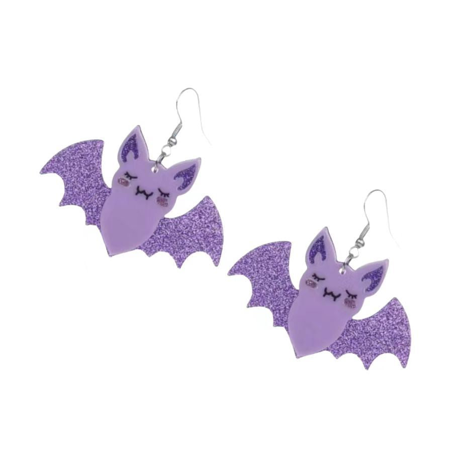 Wholesale Halloween Ghost Cat Bat Acrylic Niche Personality Printed Earrings