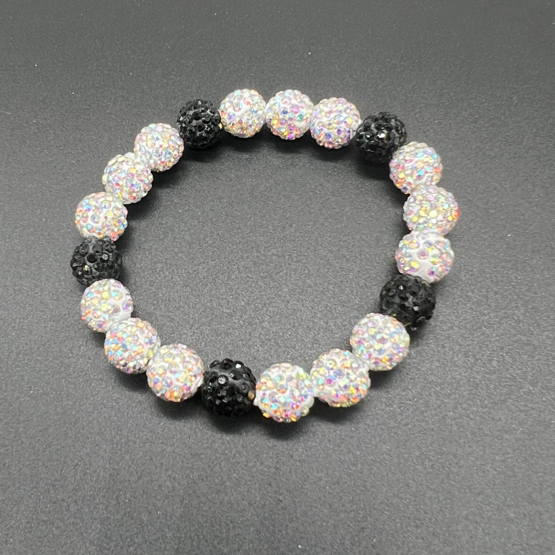 Wholesale Elastic Colored Soft Clay Diamond Ball Baseball Bracelet ACC-BT-Nanh011