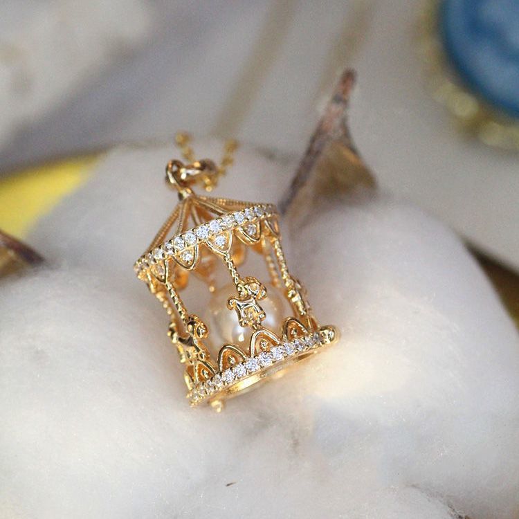 Wholesale unique lovely wind plating S925 silver inlaid small Diamond Pearl necklace